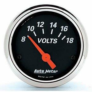 Auto Meter 2-1/16" VOLTMETER, 8-18V, DESIGNER BLACK - 1483