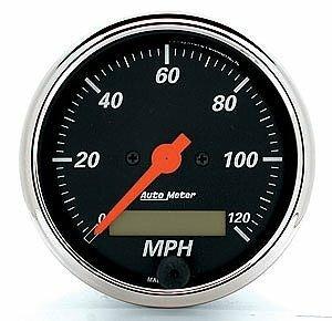 Auto Meter 3-1/8" SPEEDOMETER, 0-190 KPH, DESIGNER BLACK - 1487-M