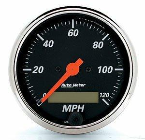 Auto Meter 3-1/8" SPEEDOMETER, 0-120 MPH, DESIGNER BLACK - 1487