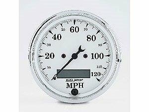 Auto Meter 3-1/8" SPEEDOMETER, 0-190 KPH, OLD-TYME WHITE - 1688-M