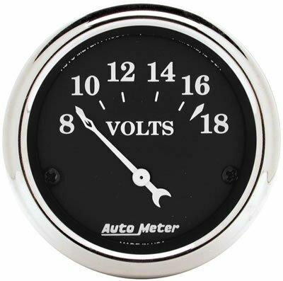 Auto Meter 2-1/16" VOLTMETER, 8-18V, OLD TYME BLACK - 1791