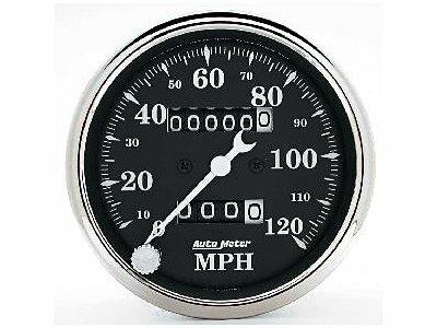 Auto Meter 3-1/8" SPEEDOMETER, 0-120 MPH, OLD TYME BLACK - 1796