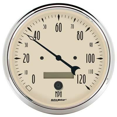 Auto Meter 5" SPEEDOMETER, 0-120 MPH, ANTIQUE BEIGE - 1889