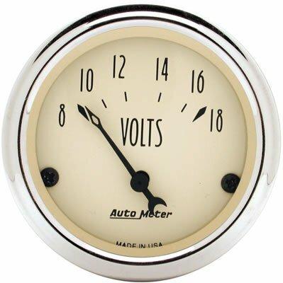 Auto Meter 2-1/16" VOLTMETER, 8-18V, ANTIQUE BEIGE - 1891