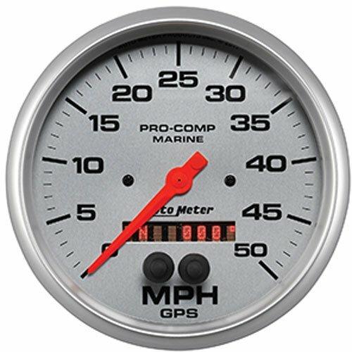 Auto Meter 5" GPS SPEEDOMETER, 0-50 MPH, MARINE SILVER ULTRA-LITE - 200644-33