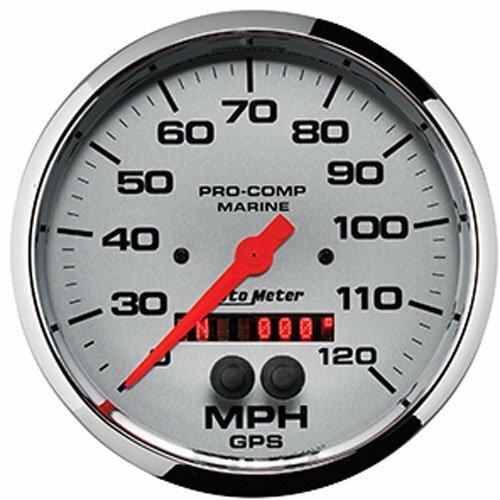 Auto Meter 5" GPS SPEEDOMETER, 0-120 MPH, MARINE CHROME ULTRA-LITE - 200646-35