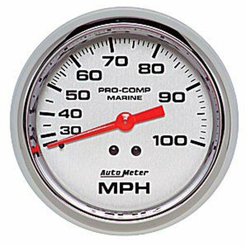 Auto Meter 3-3/8" MECHANICAL SPEEDOMETER, 0-100 MPH, MARINE CHROME ULTRA-LITE - 200754-35