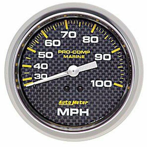 Auto Meter 3-3/8" MECHANICAL SPEEDOMETER, 0-100 MPH, MARINE CARBON FIBER - 200754-40