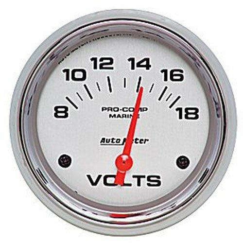 Auto Meter 2-5/8" VOLTMETER, 8-18V, MARINE CHROME ULTRA-LITE - 200757-35