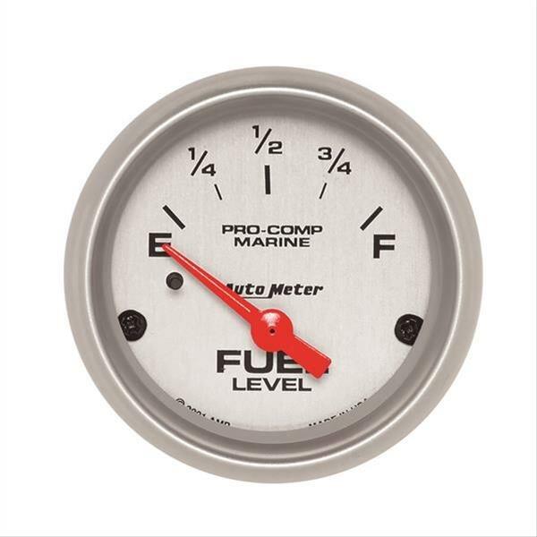 Auto Meter 2-1/16" FUEL LEVEL, 240-33 Ω, MARINE SILVER - 200760-33