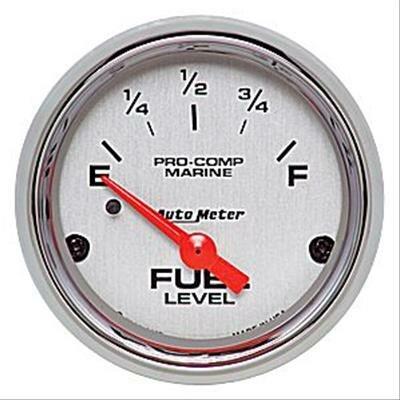 Auto Meter 2-1/16" FUEL LEVEL, 240-33 Ω, MARINE CHROME - 200760-35