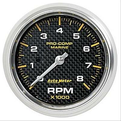 Auto Meter 3-3/8" IN-DASH TACHOMETER, 0-8,000 RPM, MARINE CARBON FIBER - 200779-40