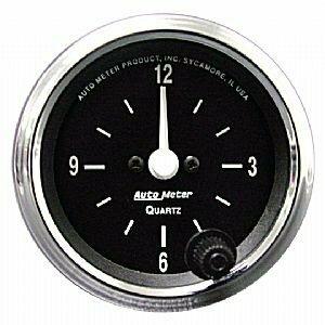Auto Meter 2-1/16" CLOCK, 12 HOUR, COBRA - 201019