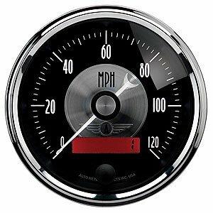 Auto Meter 3-3/8" SPEEDOMETER, 0-120 MPH, PRESTIGE BLACK DIAMOND - 2086