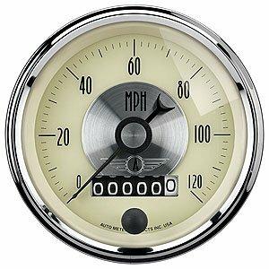 Auto Meter 3-3/8" SPEEDOMETER, 0-120 MPH, PRESTIGE ANTIQUE IVORY - 2089