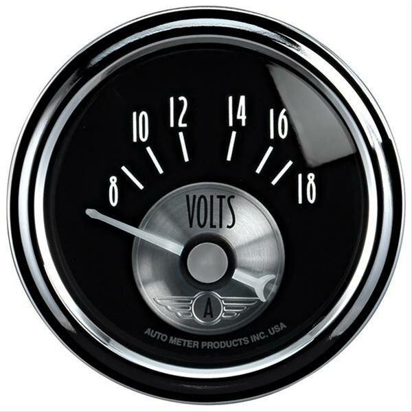Auto Meter 2-1/16" VOLTMETER, 8-18V, PRESTIGE BLACK DIAMOND - 2093