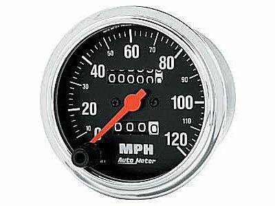 Auto Meter 3-3/8" SPEEDOMETER, 0-120 MPH, TRADITIONAL CHROME - 2492