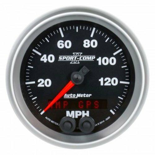 Auto Meter 3-3/8" GPS SPEEDOMETER, 0-140 MPH, SPORT-COMP II - 3680