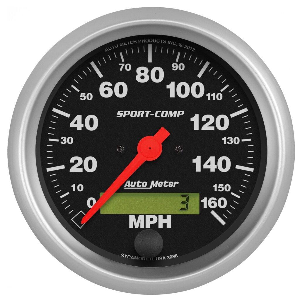 Auto Meter 3-3/8" SPEEDOMETER, 0-160 MPH, SPORT-COMP - 3988