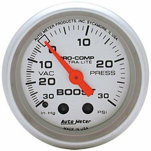 Auto Meter 2-1/16" BOOST/VACUUM, 30 IN HG/30 PSI, ULTRA-LITE - 4303