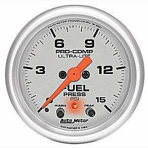 Auto Meter 2-1/16" FUEL PRESSURE, 0-15 PSI, ULTRA-LITE - 4367