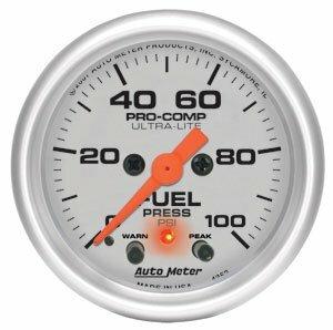 Auto Meter 2-1/16" FUEL PRESSURE, 0-100 PSI, ULTRA-LITE - 4371