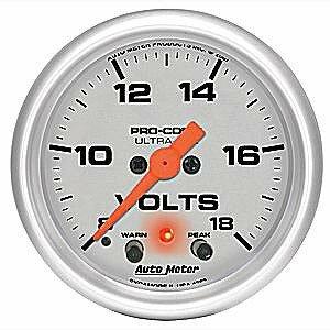 Auto Meter 2-1/16" VOLTMETER, 8-18V, ULTRA-LITE - 4383