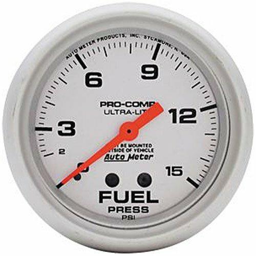 Auto Meter 2-5/8" FUEL PRESSURE, 0-15 PSI, ULTRA-LITE - 4411