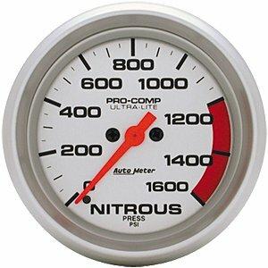 Auto Meter 2-5/8" NITROUS PRESSURE, 0-1600 PSI, ULTRA-LITE - 4474