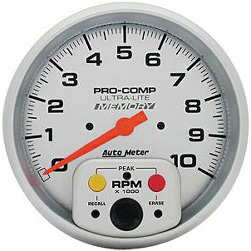 Auto Meter 5" IN-DASH TACHOMETER, 0-10,000 RPM, ULTRA-LITE W/ MEMORY - 4494