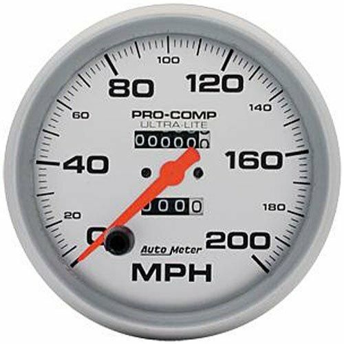 Auto Meter 5" SPEEDOMETER, 0-200 MPH, ULTRA-LITE - 4496