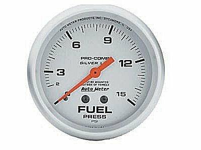 Auto Meter 2-5/8" FUEL PRESSURE, 0-15 PSI, LIQUID FILLED, ULTRA-LITE - 4611