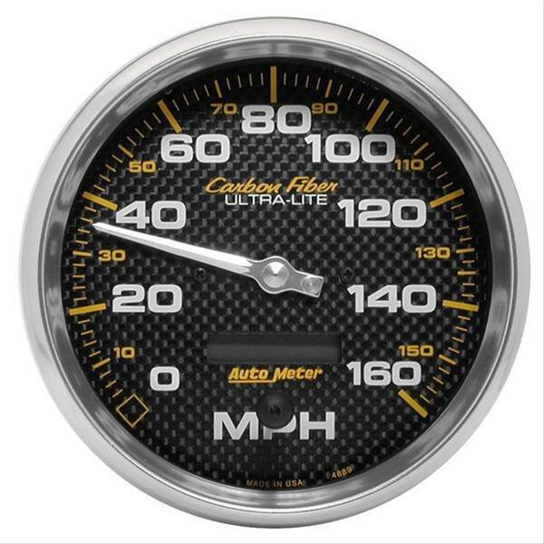 Auto Meter 5" SPEEDOMETER, 0-160 MPH, CARBON FIBER - 4889