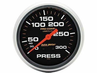 Auto Meter 2-5/8" PRESSURE, 0-300 PSI, LIQUID FILLED, PRO-COMP - 5423