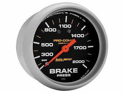 Auto Meter 2-5/8" BRAKE PRESSURE, 0-2000 PSI, LIQUID FILLED, PRO-COMP - 5426