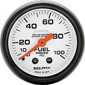 Auto Meter 2-1/16" FUEL PRESSURE, 0-100 PSI, PHANTOM - 5712
