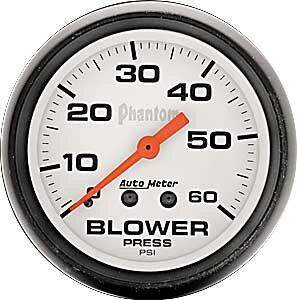 Auto Meter 2-5/8" BLOWER PRESSURE, 0-60 PSI, PHANTOM - 5802