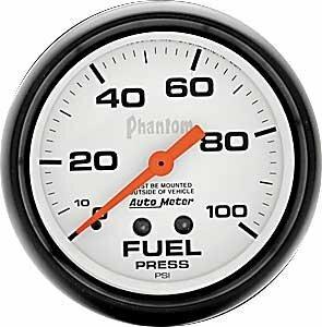 Auto Meter 2-5/8" FUEL PRESSURE, 0-100 PSI, PHANTOM - 5812