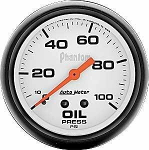 Auto Meter 2-5/8" OIL PRESSURE, 0-100 PSI, PHANTOM - 5821