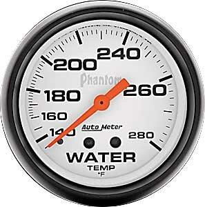 Auto Meter 2-5/8" WATER TEMPERATURE, 140-280 °F, PHANTOM - 5831