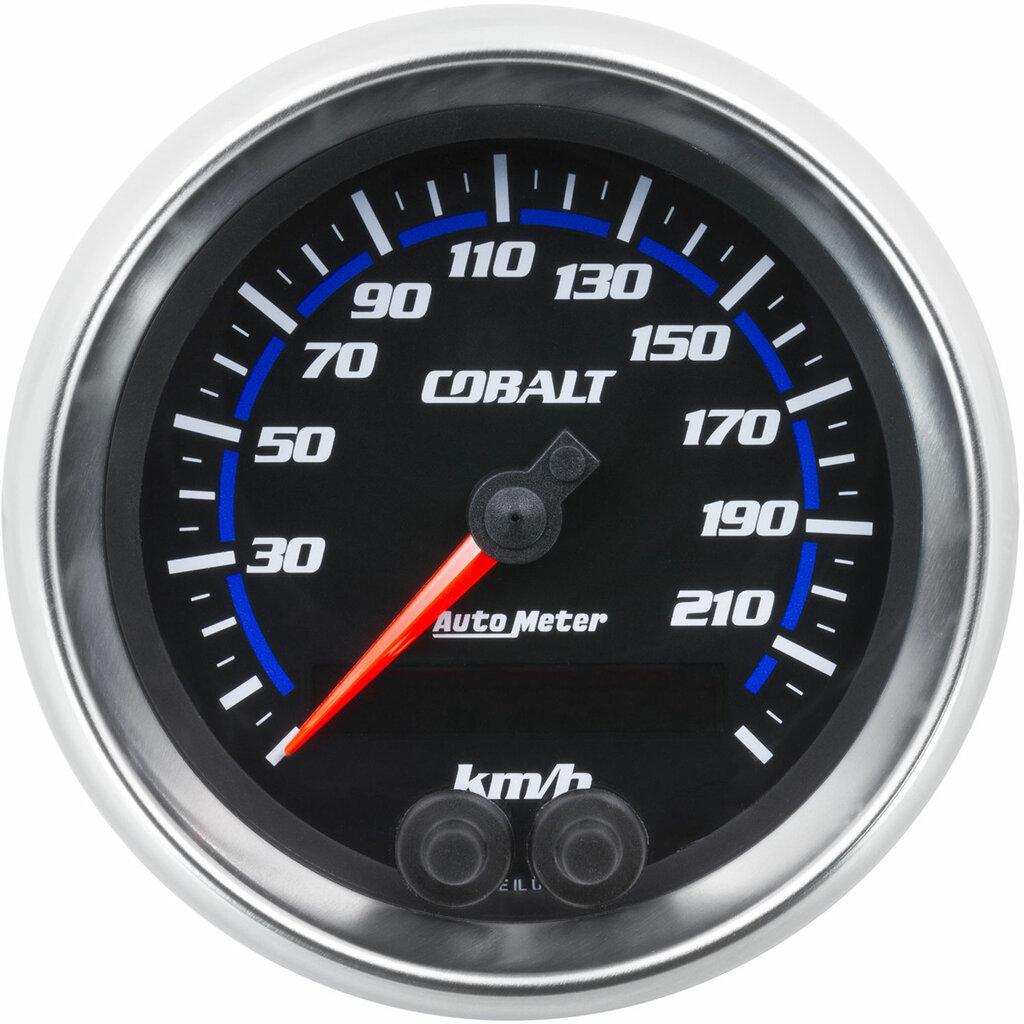 Auto Meter 3-3/8" SPEEDO, 225 km/h, GPS, COBALT - 6280-M