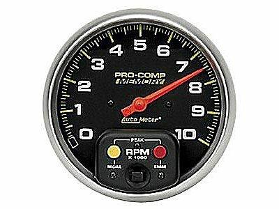 Auto Meter TACHOMETER, 5", 0-10,000 RPM, IN-DASH W/PEAK MEMORY, PRO-COMP - 6801