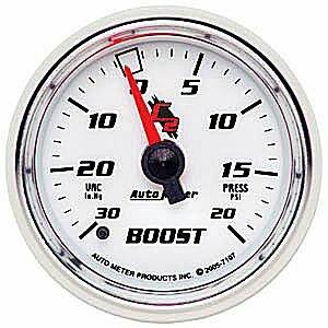 Auto Meter 2-1/16" BOOST/VACUUM, 30 IN HG/20 PSI, C2 - 7107