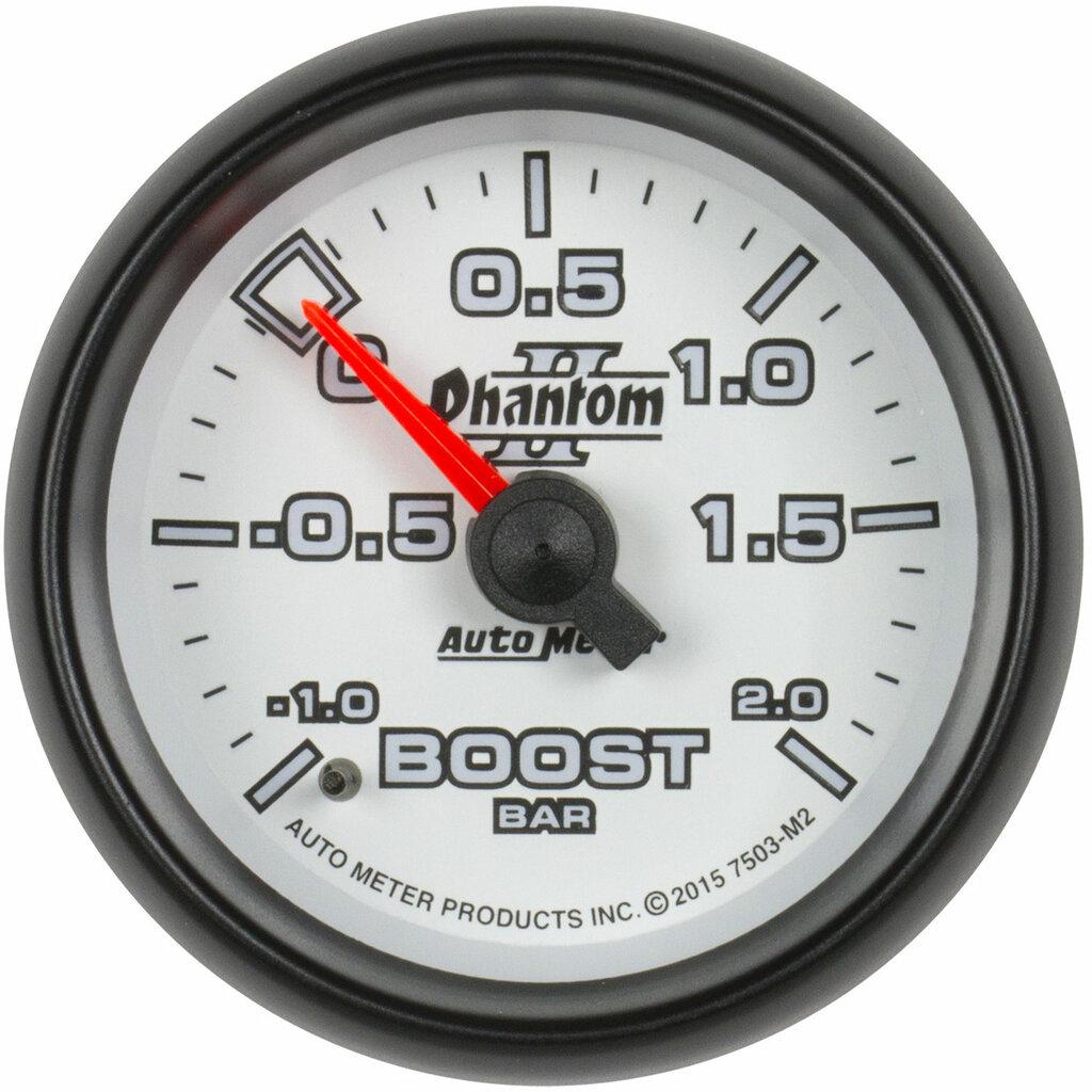Auto Meter 2-1/16" BOOST-VAC, -1/+2 BAR, MECH, PHANTOM II - 7503-M2