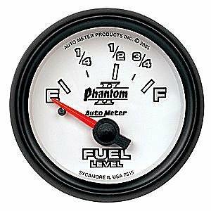 Auto Meter 2-1/16" FUEL LEVEL, 73-10 Ω, PHANTOM II - 7515
