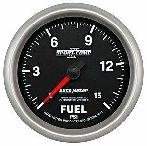 Auto Meter 2-5/8" FUEL PRESSURE, 0-15 PSI, SPORT-COMP II - 7611