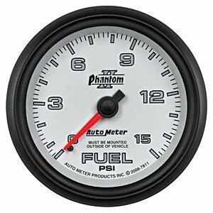 Auto Meter 2-5/8" FUEL PRESSURE, 0-15 PSI, PHANTOM II - 7811