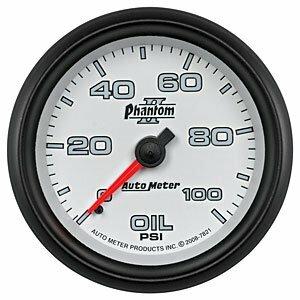 Auto Meter 2-5/8" OIL PRESSURE, 0-100 PSI, PHANTOM II - 7821