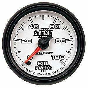Auto Meter 2-5/8" OIL PRESSURE, 0-100 PSI, PHANTOM II - 7853