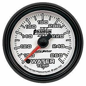 Auto Meter 2-5/8" WATER TEMPERATURE, 100-260 °F, PHANTOM II - 7855